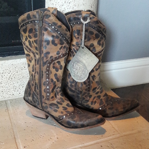 liberty black Shoes - Liberty Black Cheetah Boots